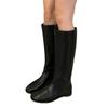 Winter Flats Women High Boots Designer Retro Knee High Shoes New Brand 2025 Trend Walking Classic Goth Motorcycle Botas De Mujer
