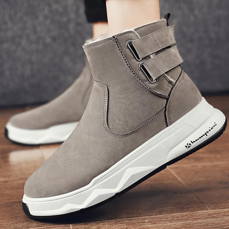 Мода 2024 Новые Ботинки Мужские Модные Рабочие Ботинки Мужские Теплые Меховые Ботинки Для Сноуборда Мужская Повседневная Обувь С Пряжкой Удобные Мужские Кроссовки Кроссовки Для Отдыха На Природе