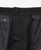 Mind Bridge [Air Cool] Mesh Semi-Wide Cargo Full Elastic Waist Black Half Pants