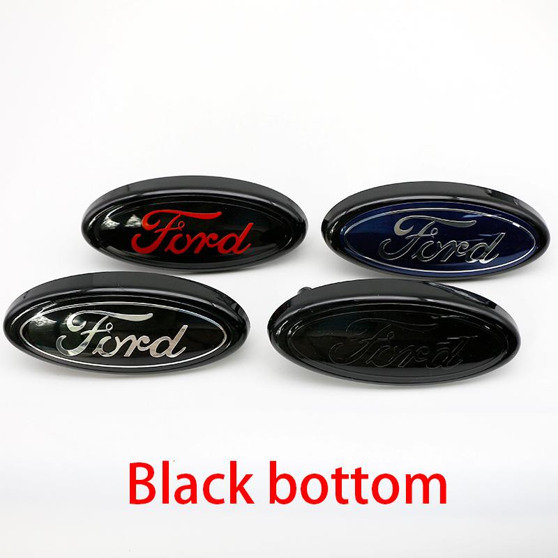 TRR600-14.5cm ABS Car Front Grille Rear Trunk Badge Emblem Replacement With Spring Stud For Ford Focus Mondeo Fusion F150 F250 Tuning