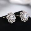Великолепные серьги-гвоздики в форме цветка Huitan для женщин, эстетичные хрустальные аксессуары, свадебная вечеринка, роскошные модные женские украшения