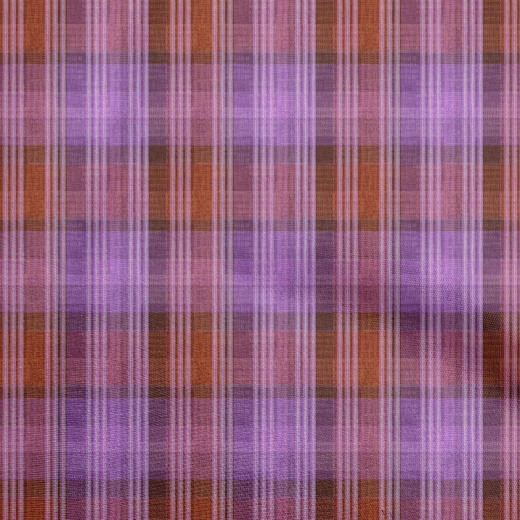 oneOone Cotton Flex Fuschia Pink Fabric Check Diy Clothing Quilting Fabric Print Fabric By Yard 40 Inch