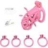 Crysore Ventilation CB Chastity Cage Set with 4 Cock Rings and Double Ended Soft Spikes 3D Print Resin Penis Lock Adult Sex Toys BDSM Trainer Devices