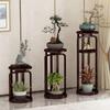 New Chinese Style Multi-layer Bamboo Flower Stand