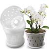 Clear Orchid Pot Reusable Orchid Flowerpot with Holes Plastic Ventilated Planter for Repotting Growing Indoor Outdoor Orchids
