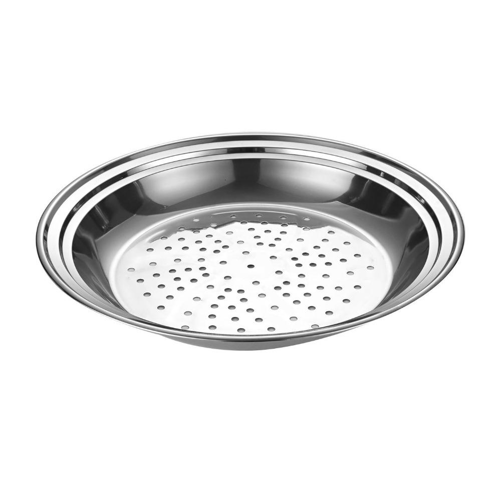 Large Hole Kitchen Steam Tray Round Pot Steam Insert Stainless Steel Steamer Basket Kitchenware