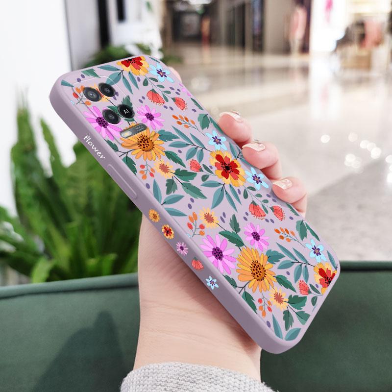 Яркий Цветочный Чехол Для Телефона Для OPPO A54 A74 A57 A96 A76 A36 A95 A12 A15 A15S A16 A16K A9 A5 2020 Reno 7 7Z 6 5 F9 4G 5G