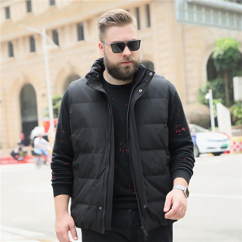 Осень и зима, мужские и женские пары одинакового размера, жилет на пуху Big Fat Plus Fat Plus Guy, майка с милым плечом для простой верхней одежды