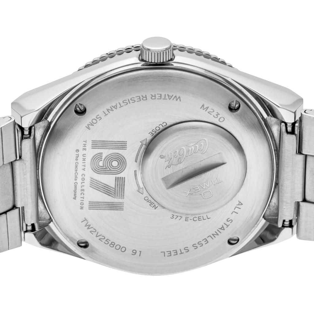 TIMEX Часы Timex Coca-Cola Coca-Cola Collaboration Модель Кремовый циферблат Нержавеющая сталь Акрил Кварцевый японский механизм 38MM America Watch TW2V25800