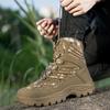 Tactical Boots Combat Boots Outdoor Mountaineering Medium and High Top Military Fans Field Special Forces Desert Training Shoes Cross-border