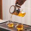 Разделение воды Внутренний контейнер Чайник Магнитный переключатель One Click Разделение чая Фильтрация Стеклянный чайник для чая с деревянной ручкой Чай