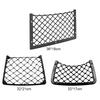 Car Back Rear Mesh Trunk Seat Elastic String Net Magic Sticker Universal Storage Bag Pocket Cage Auto Organizer Seat Back Bag