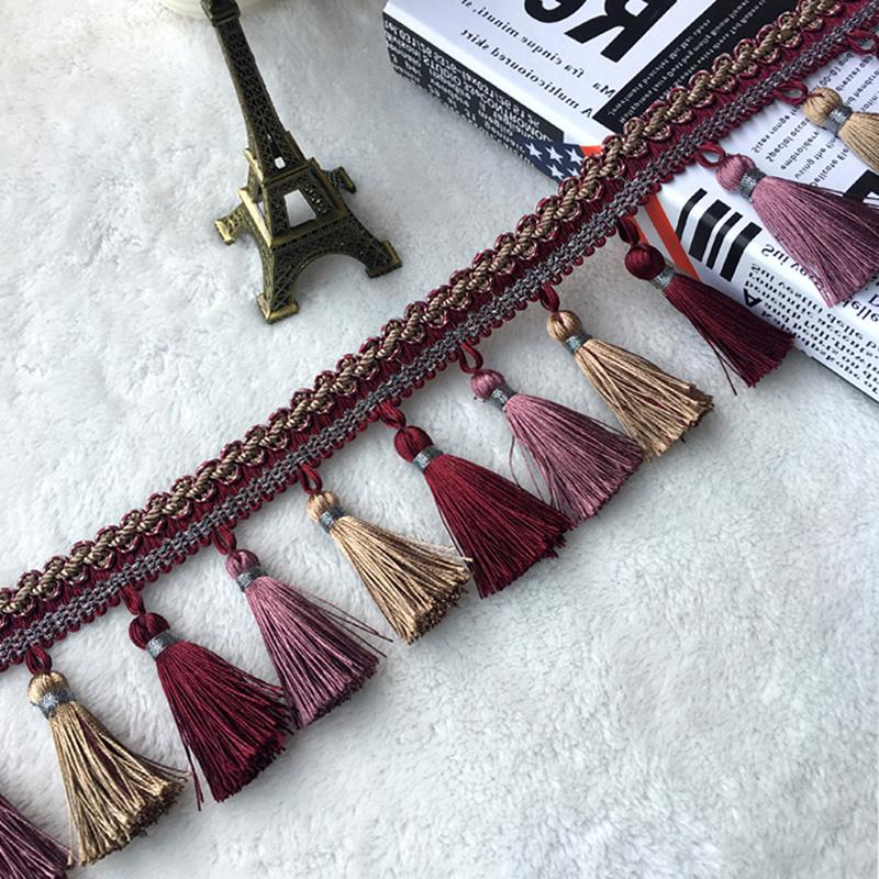 1/2/3 Meter European Style Curtain Tassel Lace Trims Fabric Diy Sewing Accessories Fringe Sofa Upholstery Decor Material Craft