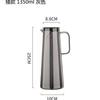 Glass Water Pitcher with Handle Heat Resisttant Cold Hot Kettle Large-capacity Tea Pot Water Bottle Juice Jug Gray Amber