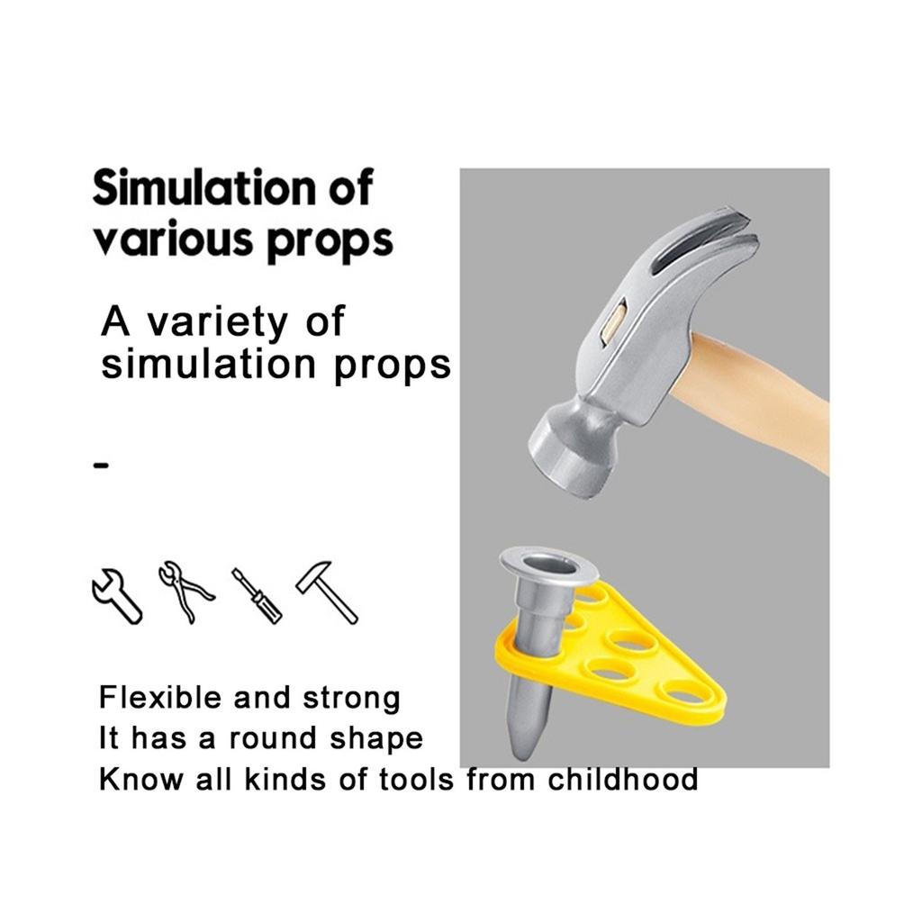 Игрушечная скамейка для инструментов, детская ролевая игра, строительная мастерская, скамейка для инструментов, 82 шт.