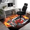 1PC Custom Name Fire Truck Artwork Theme Floor Mat Ideal for Living Room, Game Rooms, Office, Bedroom,Floor Mat Playful Design