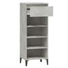 Shoe Rack Concrete Grey 40 x 36 x 105 cm Engineered Wood