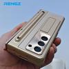 RENGZ Shockproof Hinge Protection Case For Samsung Galaxy Z Fold 6 5 4 With Pen Stand Fold5 Tempered Glass Protective Film Cover