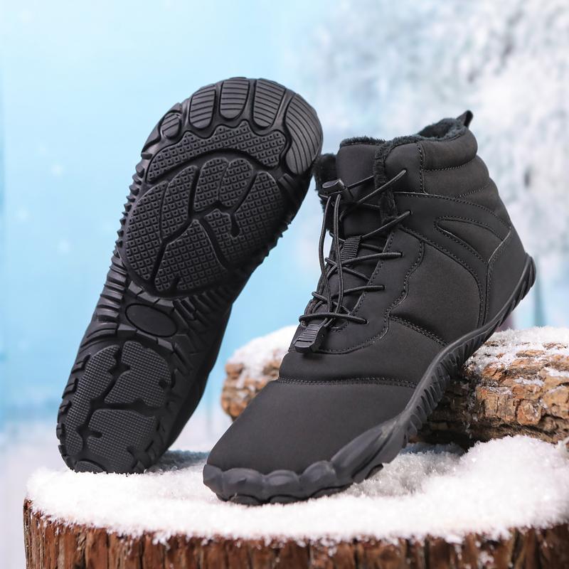 2025 Winter Women Boots Women Men Waterproof Barefoot Shoes Ankle Boots Warm Fur Sneakers Outdoor Barefoot Hiking/Climbing Shoes