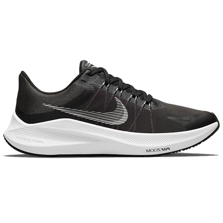 Nike Увеличить Winflo 8 Черно-белые женские кроссовки темно-дымчато-серые CW3421-005
