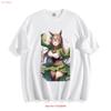Uma Musume Matikanetannhauser Футболка Наряд Дизайн Персонажа винтажный Стиранный Унисекс Эластичный Топ Для Повседневной Носки мода
