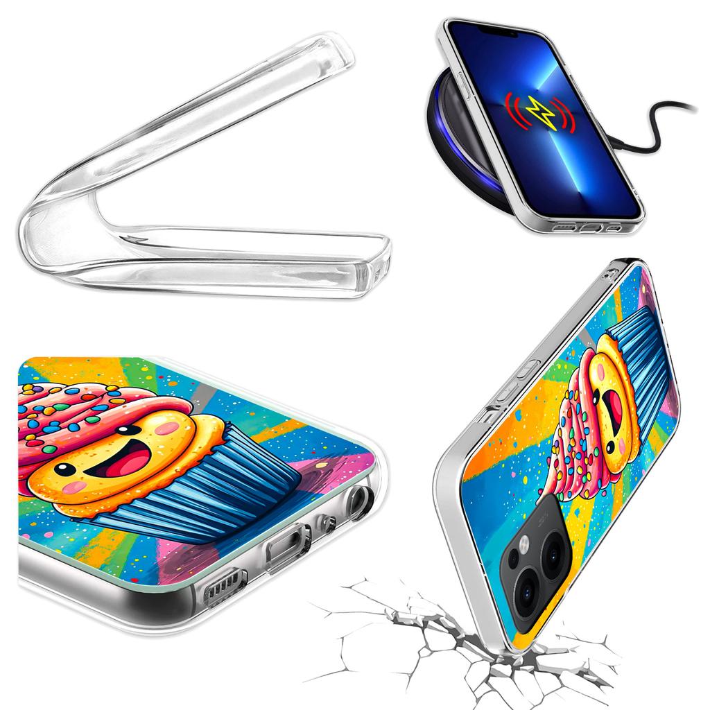 Etui Do Oppo Reno 13F 5G / 13 Fs 5G Obudowa Foto Case Plecki Cake Szkło 9H