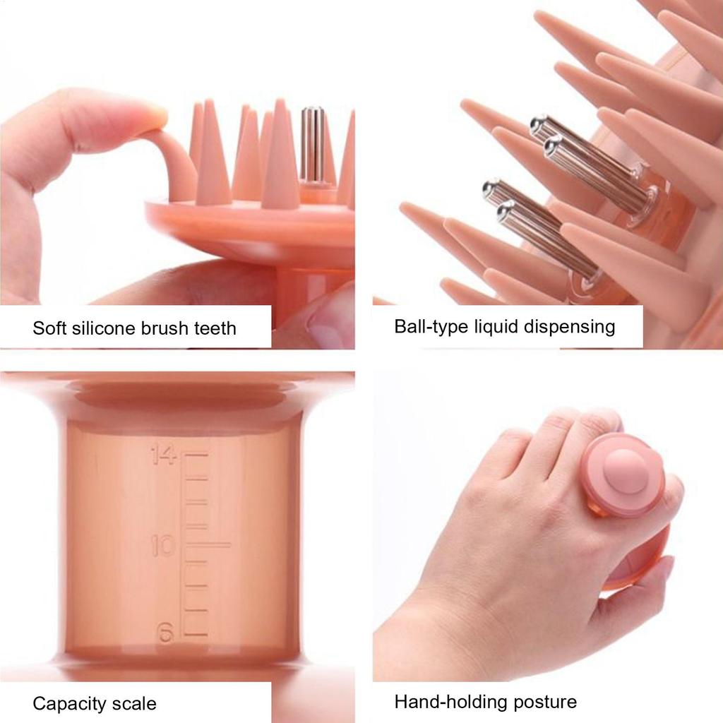 Аппликатор для масла для кожи головы Многофункциональный силиконовый аппликатор для кожи головы Массажная щетка для ухода за головой Уход за волосами Эссенциальное масло Жидкий направляющий гребень