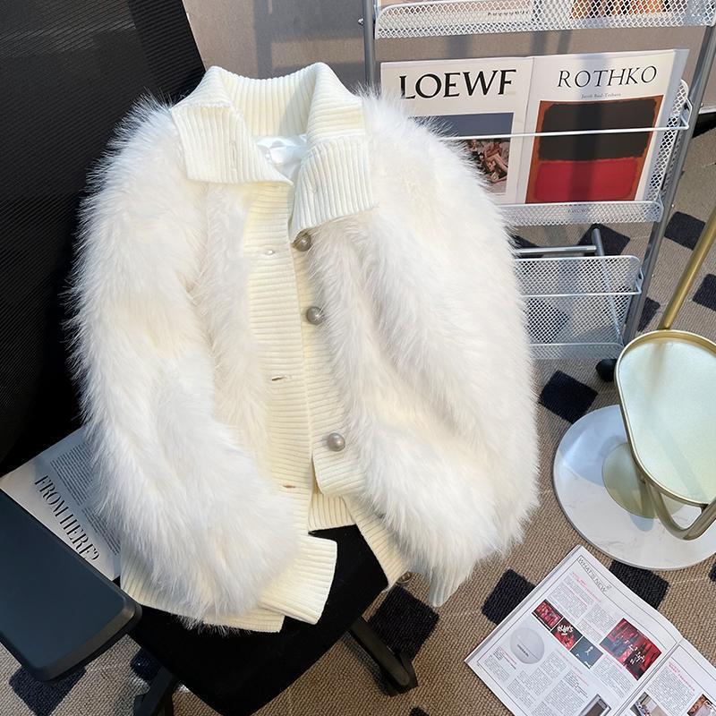 Пальто из искусственного меха норки в корейском стиле - Женская трендовая пушистая зимняя мода