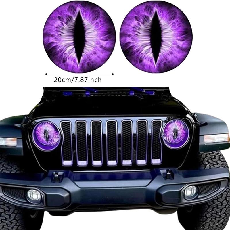 Наклейки на фары Beast Eyes, наклейки на фары Jeep, наклейки на фары 3D Stereo Eyes, круглые наклейки на фары