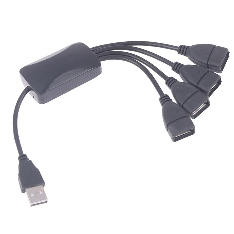 1 шт. Удлинительный кабель USB 2.0 для передачи данных 1 штекер на 4 гнезда USB-хаб Разветвитель Удлинительный кабель Розетка адаптера питания