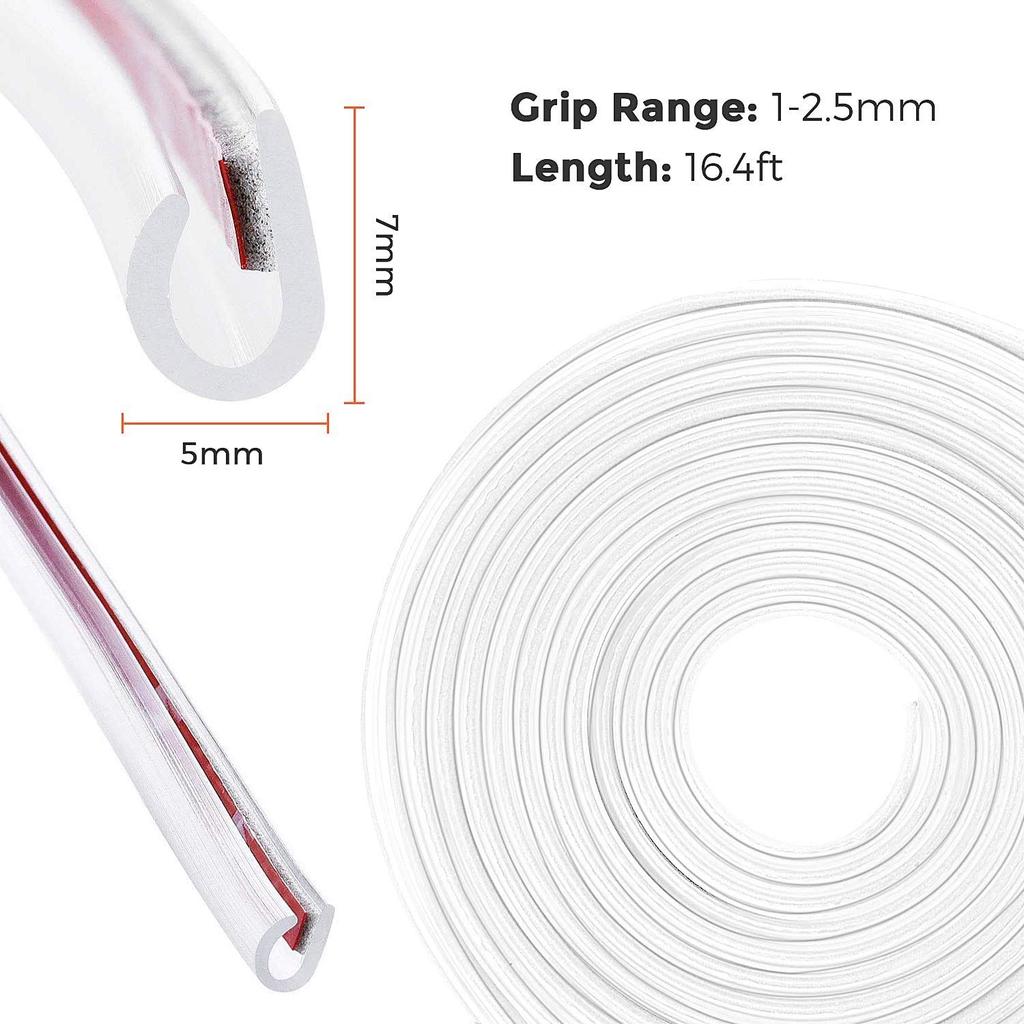 CTRICALVER Защита кромки двери автомобиля, 5 м Защитная уплотнительная кромка для автомобиля U-образной формы