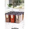 Advantageous 9-piece Gold Labeled Boly Square Storage Container Set 1200ml Multi-set Provisioning Jar