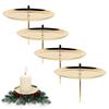 4PCS Candle Holder Disc Ornament Wreath Candle Tray Table Decoration Candle Tray New Arrivals Candlelight Dinner