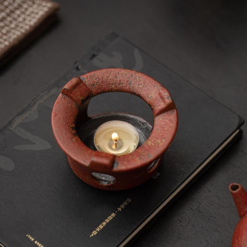 Грубая керамическая чайная посуда Набор для подогрева чая Каминный набор Окружающий камин Инструменты для приготовления чая Чайная посуда Подогреватель для чая Ароматный чай
