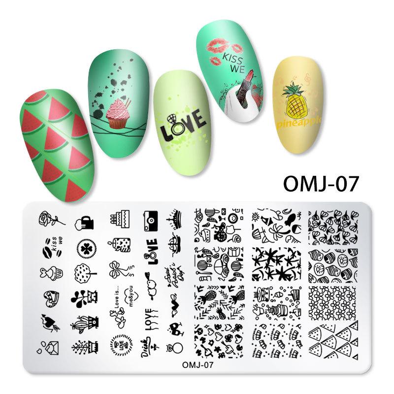 1 PC Nail Art Templates Stamping Plate Design Flower Butterfly Glass Temperature Lace Stamp Templates Plates Image Decor