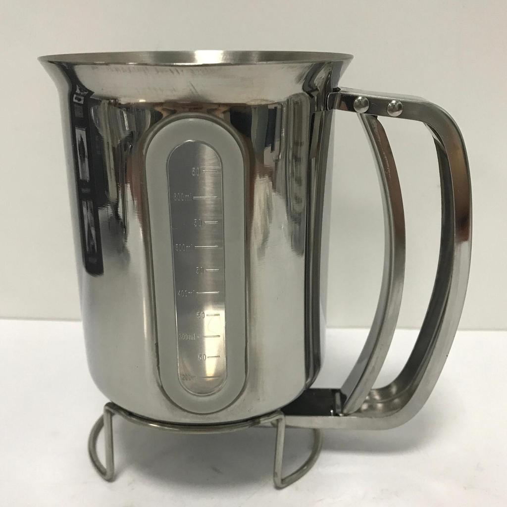 Stainless Steel Batter Dispenser & Separator for Pancakes, Cakes, Funnel Cakes, and Takoyaki.