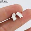 2026 Stainless Steel Geometric Stud Earrings for Women Star Sun Moon Earings Fashion Jewelry Angel Wing Ghost Ear Pendientes