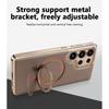 Premium Matte Leather Case With 360 Rotating Stand Galaxy S26 Ultra S25 S24 S23 Shockproof Magnetic