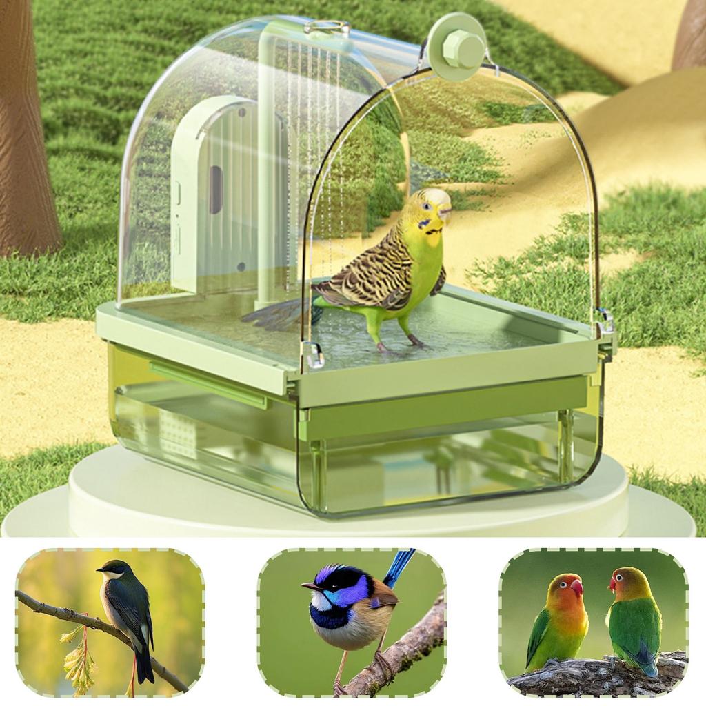 USB клетка для циркуляции воды, ванна для птиц - душевая кабина для попугаев