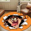 Tazmanian dog Breaks Through Round mat, Anti-slip Circle Carpet Chair rug For livingroom,Bedroom, doormat home decor Gift Christmas Gifts