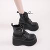 Fashion Brand New Gothic Style Sexy Elegant Chunky Platform Women Ankle Boots Walking Comfy Woman Shoes Platform Boots