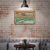 1-Pack retro wall plaque metal, 20×30cm and 30×40cm, shabby rust decor for dining room, lobby or office