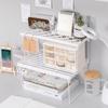 Foldable Wrought Iron Tiered Shelf Divider - Dormitory & Desktop Storage Rack