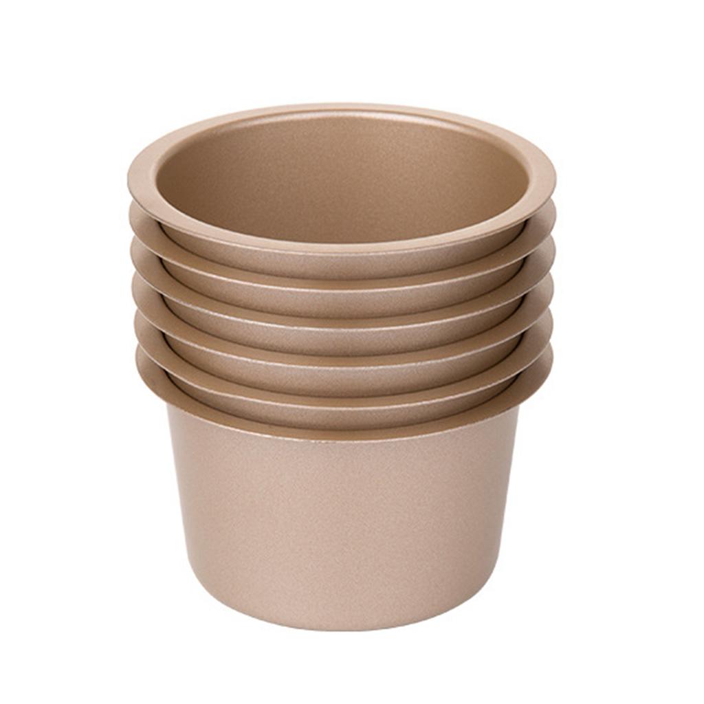 6 шт. Высокие формы для маффинов, термостойкие формы для выпечки, кухонные аксессуары, углеродистая сталь, кухонная посуда для десертов