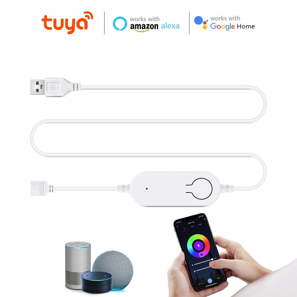 USB 5V TUYA Smart WiFi RGB LED Strip Controller WIFI LED Strip Dimmer 4pin Smartlife APP 5050SMD 2835SMD Work with Alexa Google