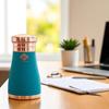 CopperBlue Silk Finish Bedroom Bottle with Inbuilt Glass, 950 ML, Health-Boosting Water Bottle, Ideal for Home, Office, Travel, and Gifting