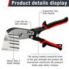 5 Blade Sheet Metal Crimper Tools-Hand Crimper Pipe Swaging 24-28 Gauge Prevents Clogging/Swelling for Downspouts/Ductworks/HVAC