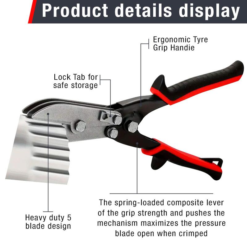 5 Blade Sheet Metal Crimper Tools-Hand Crimper Pipe Swaging 24-28 Gauge Prevents Clogging/Swelling for Downspouts/Ductworks/HVAC