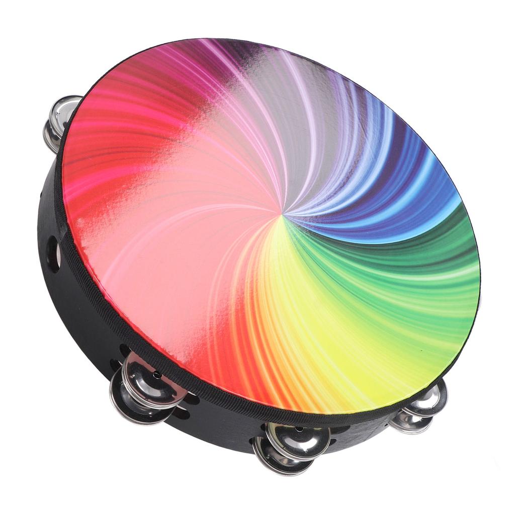 Ручной бубен 10-дюймовый двухслойный колокольчик из массива дерева и ручной барабан из ПЭТ