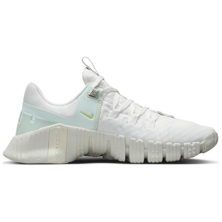 Nike Free Metcon 5 Premium Summit White Sea Glass Женские кроссовки едва-зеленые светло-лимонные FJ1548-100
